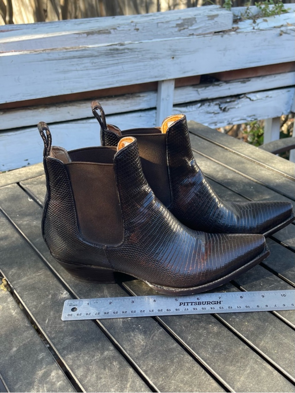 Paid $425.00 Old Gringo Genuine Brown Lizard Booties Boots Size 7 B